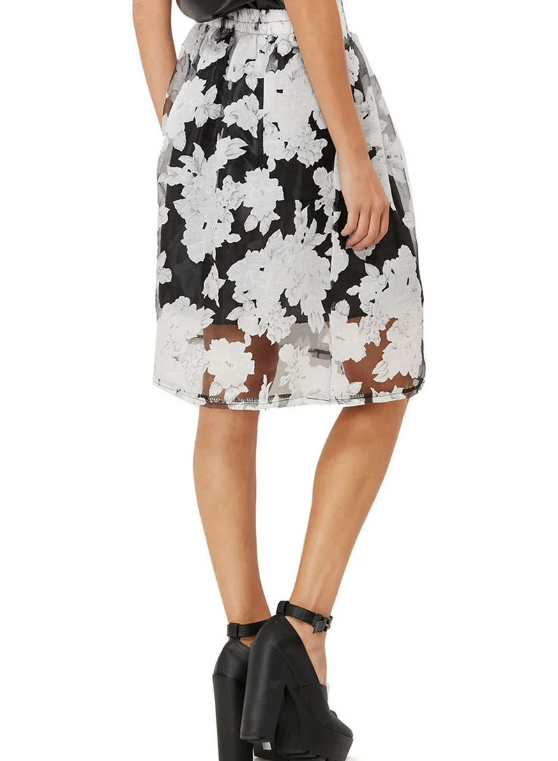 Ginger Organza Box Pleat Skirt