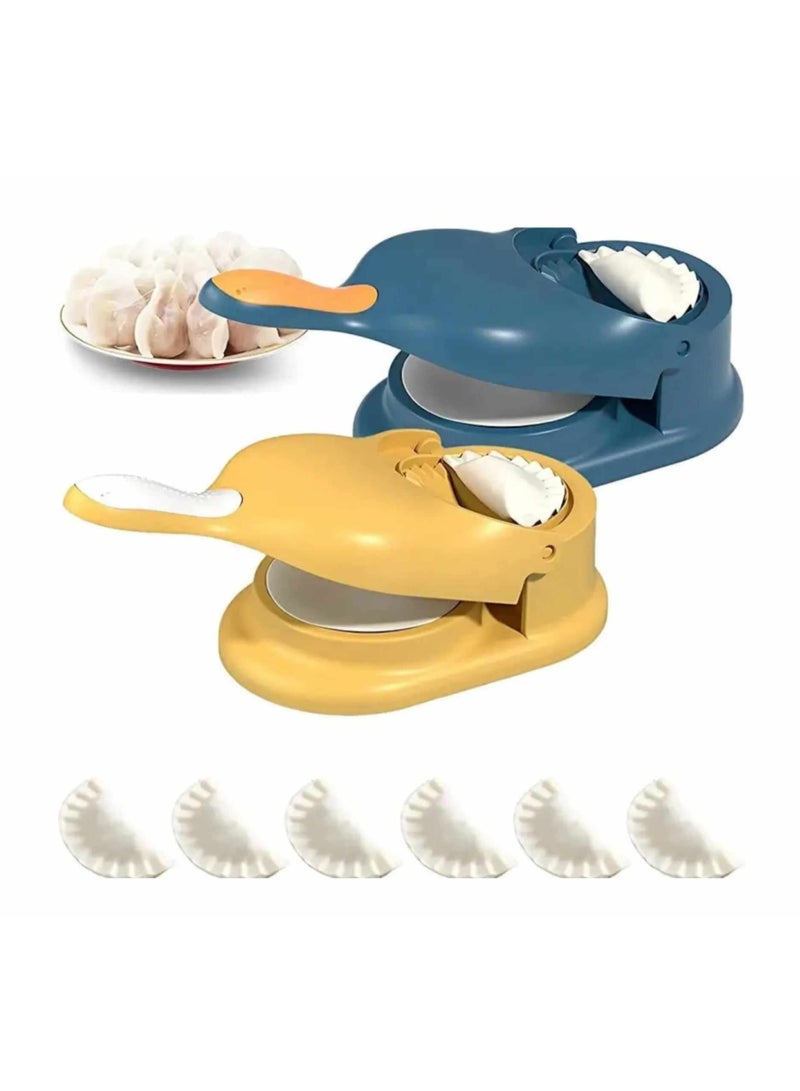 Orlenic Dumpling Maker Machine with Press Mold – Automatic Dumpling Wrapper Press and Cutter for Dumplings, Ravioli, Empanadas, Pierogi – Non-Slip Base, Stainless Steel Handle, Easy Cleanup (White) - Image 2