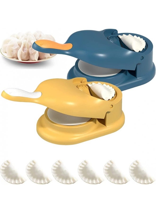 Orlenic Dumpling Maker Machine with Press Mold – Automatic Dumpling Wrapper Press and Cutter for Dumplings, Ravioli, Empanadas, Pierogi – Non-Slip Base, Stainless Steel Handle, Easy Cleanup (White) - Image 1