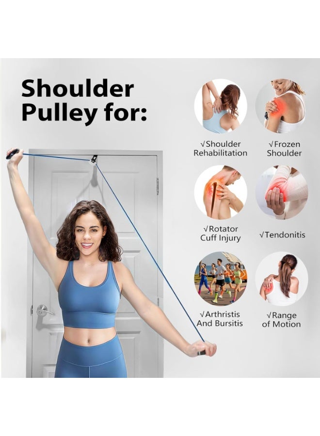 1Pcs Shoulder Pulley, Multi-Use Pulleys for Shoulder Rehab Over Door, Arm Rehabilitation Assisting Exercise Equipment for Rotator Cuff Recovery, Improve Flexibility Stretching for Man and Woman - Image 3