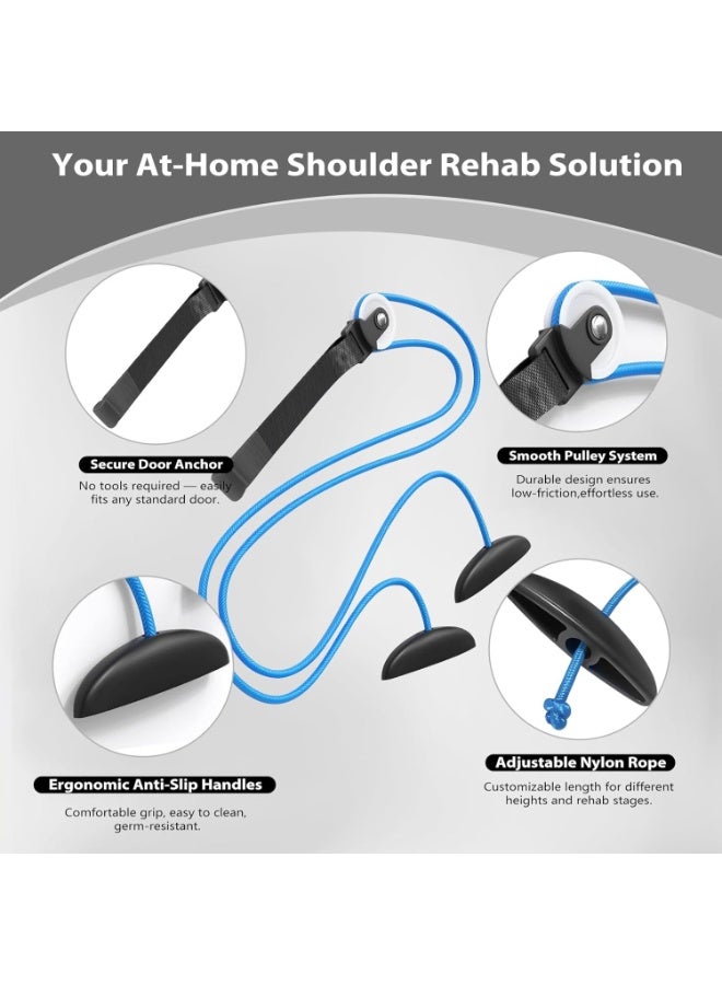1Pcs Shoulder Pulley, Multi-Use Pulleys for Shoulder Rehab Over Door, Arm Rehabilitation Assisting Exercise Equipment for Rotator Cuff Recovery, Improve Flexibility Stretching for Man and Woman - Image 5