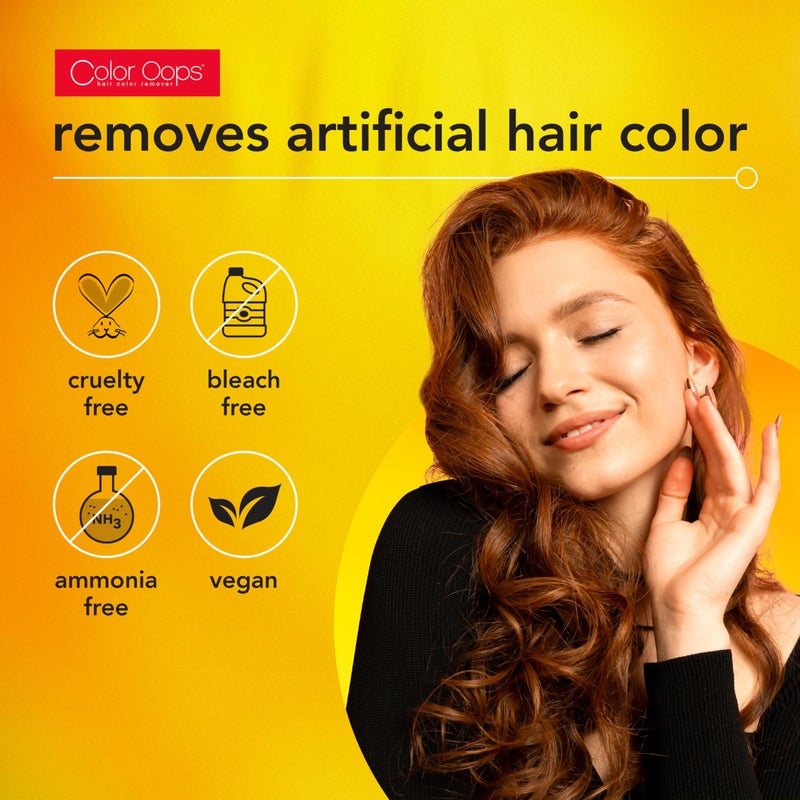 Color Oops كولور أوبس مزيل لون الشعر بقوة إضافية، 1 تطبيق، مزيل صبغة الشعر يعمل في 20 دقيقة، يزيل الصبغة الدائمة وشبه الدائمة بأمان، خالي من الأمونيا والتبييض - Image 2