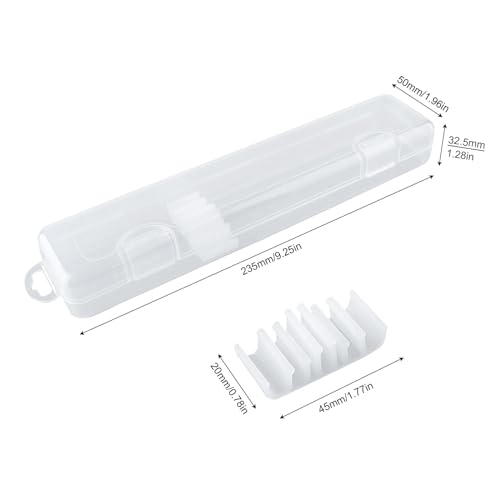 OriGlam Transparent Tableware Storage Case, Portable Flatware Utensil Box, Clear Cutlery Organziers Container for Spoon Fork Chopsticks for Travel Camping Picnic (B) - Image 5