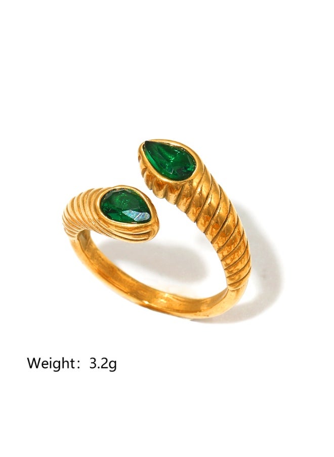 Generic Natrue Stone Open Band Design Ring  - Image 2