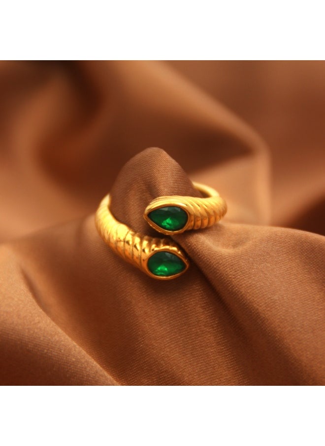 Generic Natrue Stone Open Band Design Ring  - Image 3