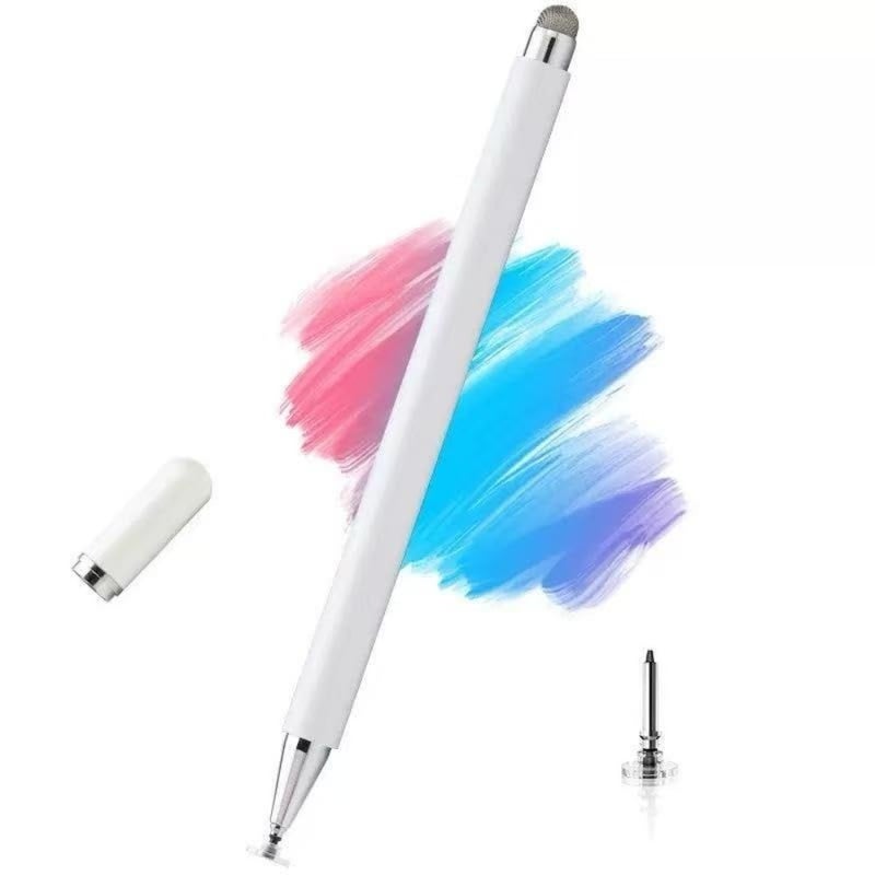 قلم شاشة لجهاز Samsung Galaxy Tab A11+/A11/A9+/A9/A8+/A8 قلم Android عالمي متوافق مع iOS/Microsoft/Android Tablet والهواتف وجميع الأجهزة التي تعمل باللمس أبيض - Image 1