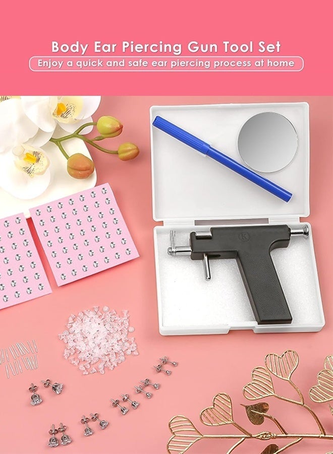 Bukela Professional Ear Piercing Gun Kit, Reusable Piercing Gun with Stainless Steel Piercing Earrings Studs, Crystal Earrings for At Home Salon Earlobe Cartilage Helix Tragus Piercing Tool Kit - Image 4