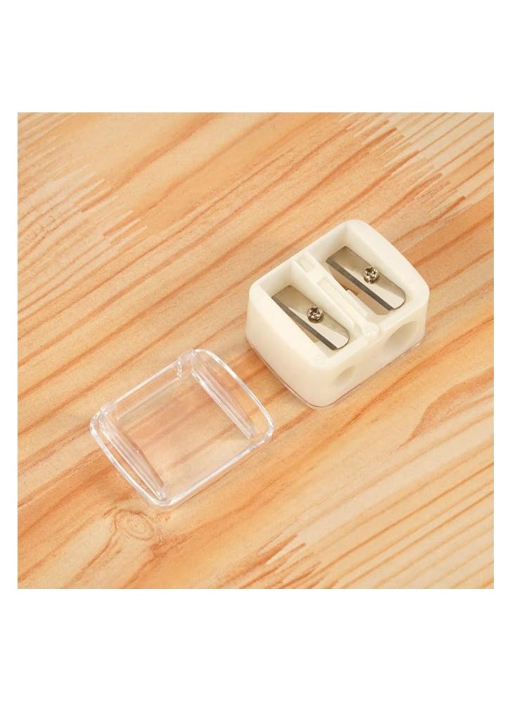 Generic Dual Pencil Sharpener for Eyebrow & Eye Pencils – 2-Hole Design for Precise Makeup  - Image 1