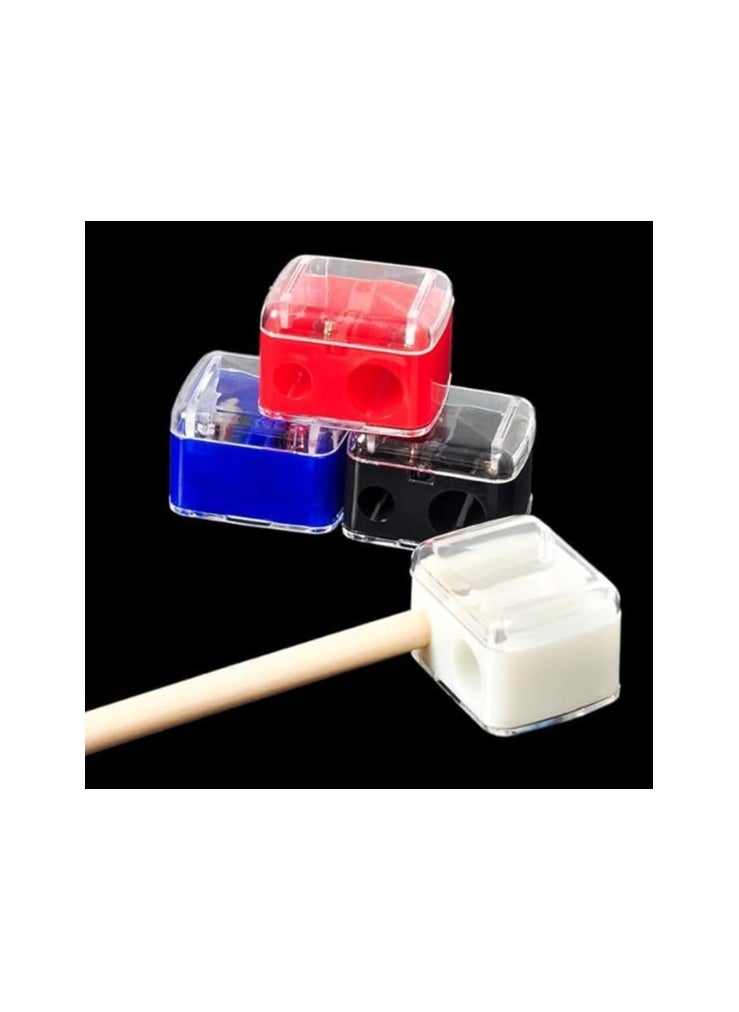 Generic Dual Pencil Sharpener for Eyebrow & Eye Pencils – 2-Hole Design for Precise Makeup  - Image 2