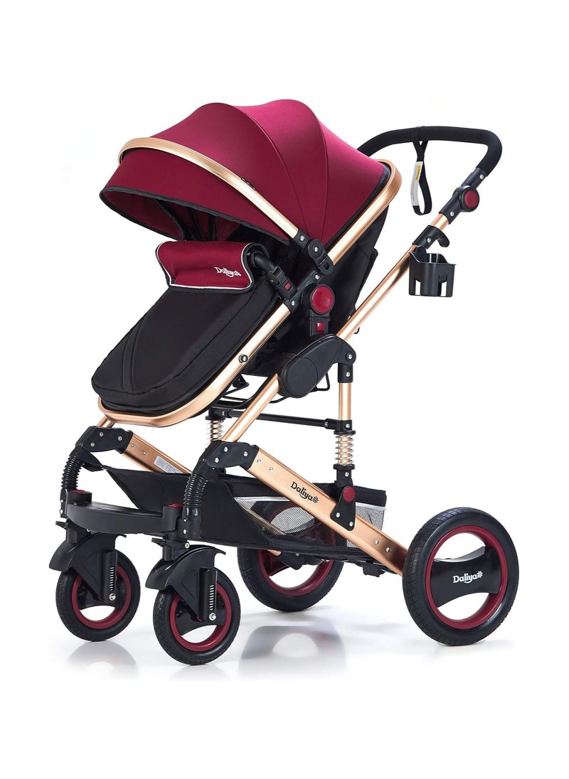 Generic Daliya Bambimo 2-in-1 Combination Pushchair 9-Piece Set Including Carry Bath & Sports Seat / Buggy 1-Click System / Aluminium Frame / Full Rubber Tyres...  - Image 2