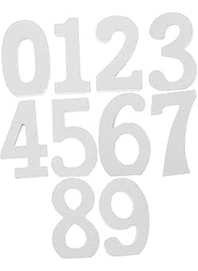 Wedding Wood Numbers 10pcs Table Centerpiece Decor Ornaments - Image 1