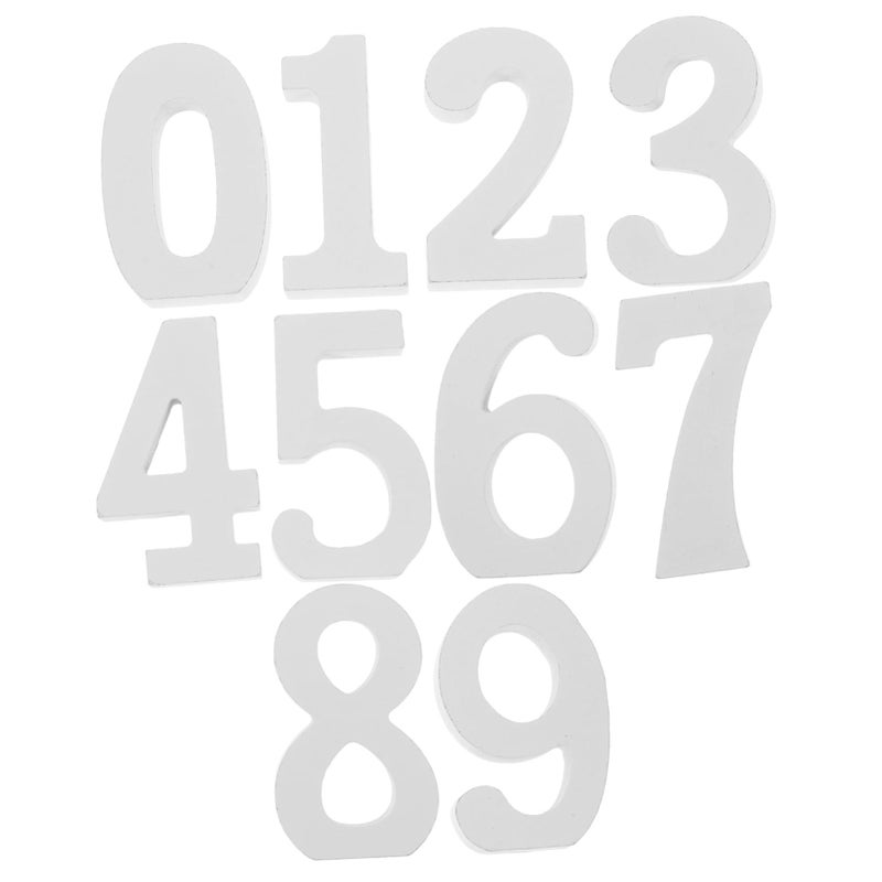 Wedding Wood Numbers 10pcs Table Centerpiece Decor Ornaments - Image 2