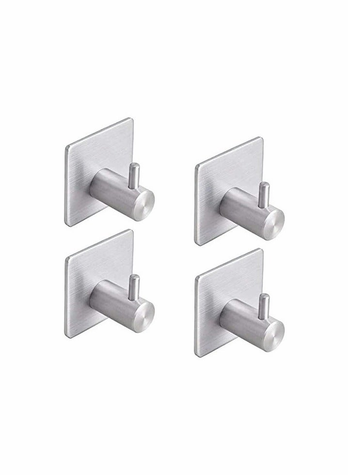 4 PCs Stainless Steel Nail Free Towels Hooks - Image 1