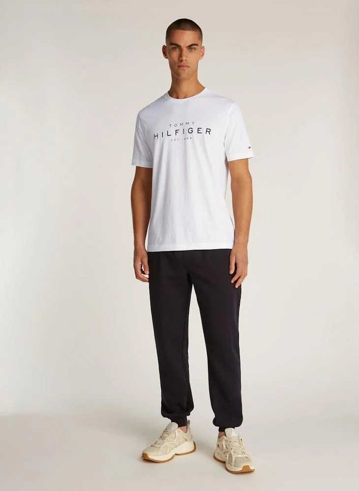 تومي هيلفيغر Logo Crew Neck T-Shirt