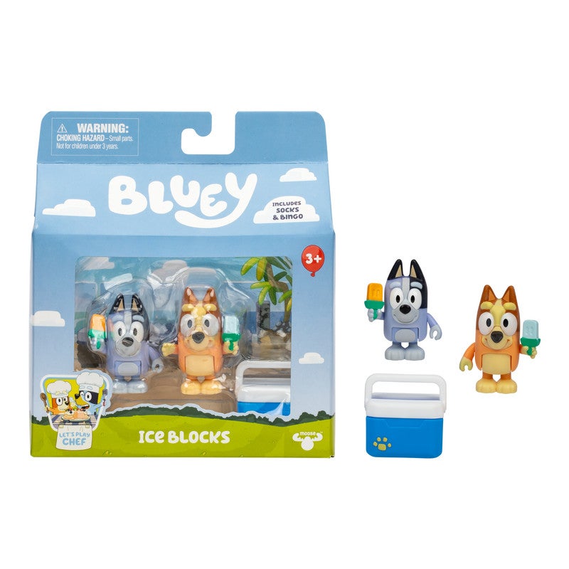 BLUEY S13 LETS PLAY CHEF FIGURE 2PK ICE BLOCKS BINGO & SOCKS - Image 3