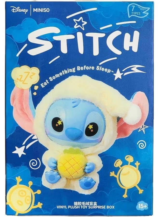 ميني سو MINISO Disney x Stitch "Snack Time" Surprise Plush – Blind Box, Collectible Plush Toy – Ships from Mexico – 100% Authentic - Image 1