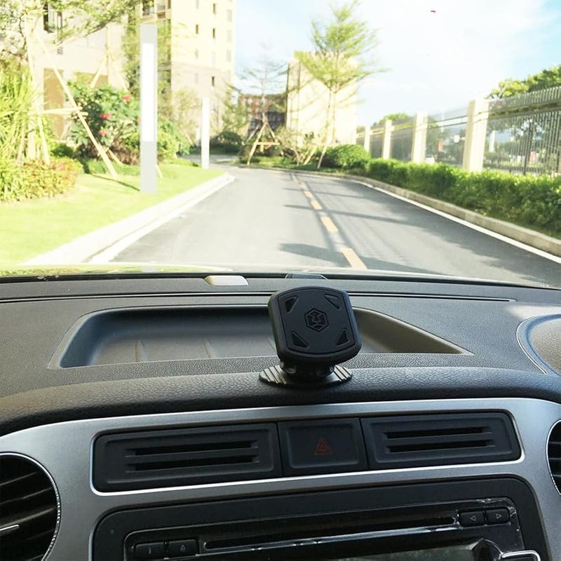 Black Magnetic Car Phone Mount 360 Adjustable Magnet Head Secure Dashboard Holder Universal Compatible - Image 3