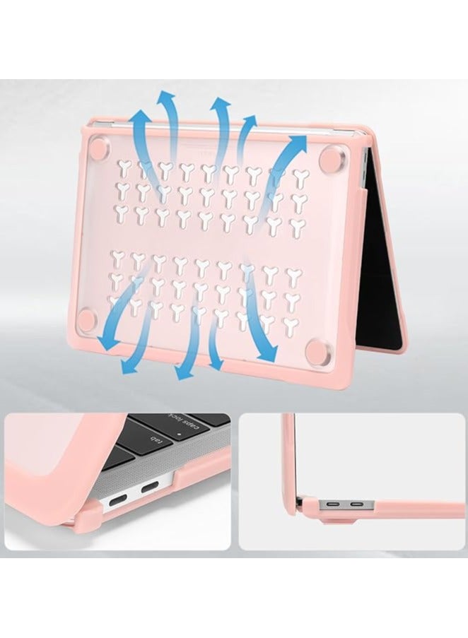 erorex Compatible with MacBook Air 13 inch Case 2022 2021 2020 2019 2018 A2337 M1 A2179 A1932, Soft TPU Bumper Anti-Fingerprint Plastic Hard Case&Keyboard Cover for MacBook Air 13.3, Pink - Image 2