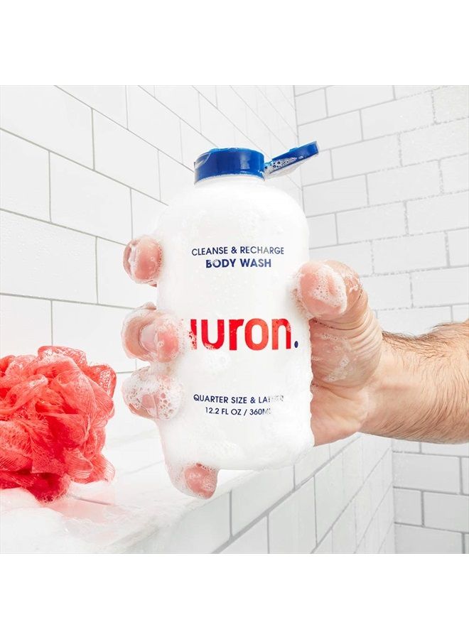 Huron Men's Moisturizing Body Wash - Refreshing & Invigorating Body Wash - Made With Coconut Oil, Vitamin E & Witch Hazel - Vegan, Cruelty-Free - Original Citrus + Eucalyptus, 12.2 fl oz (2 Pack) - Image 3