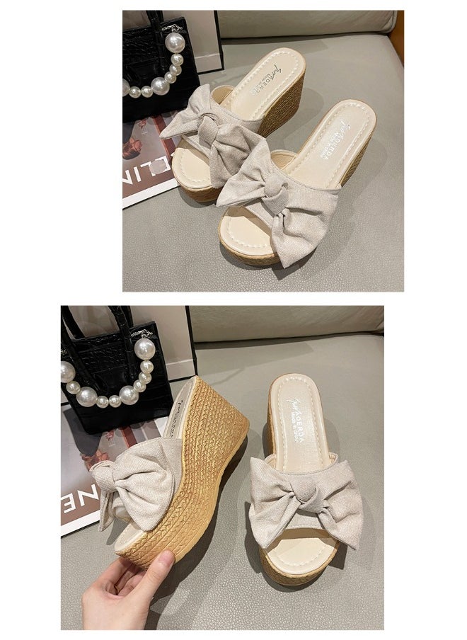 Rup Art Wedge Sandals Slipper Women Very High Heels Sandals Platform Ladies Sandals Shoes  - Image 4