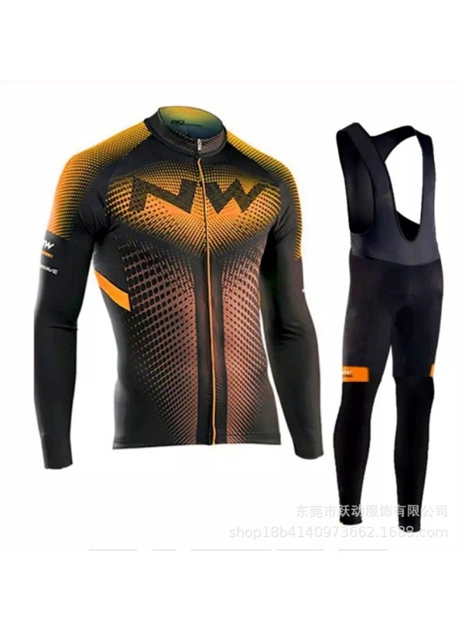 New Cross-mirror Long Nw Sleeve Bicycle Road Mountain Bike Cycling Sports Clothing Equipment