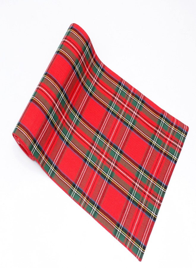 COTTON CRAFT Christmas Table Runner - Xmas Tartan Plaid Festive Tablerunner - Pure Cotton Gingham Buffalo Check Reusable Decorative Holiday Party Celebration Table Décor – 13x72 Inch – Red Green Multi - Image 2