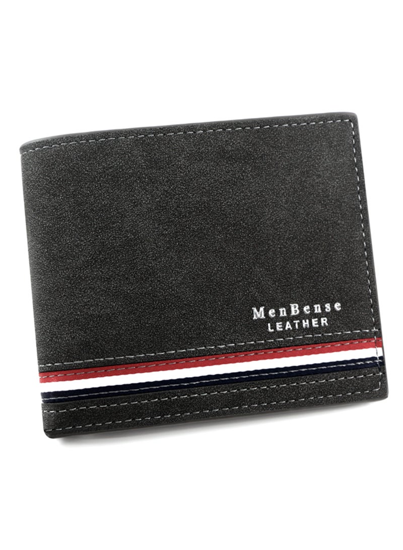 MenBense Business Men's Wallet Short Wallet Card Holder Document Bag 12*9.5*2cm - Image 1