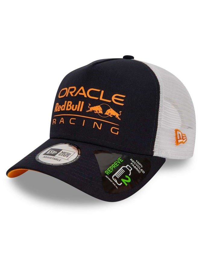 NEW ERA Men's 9Forty Trucker Sustainable E Frame Red Bull F1 Baseball Cap Hat Dark Blue - Image 1