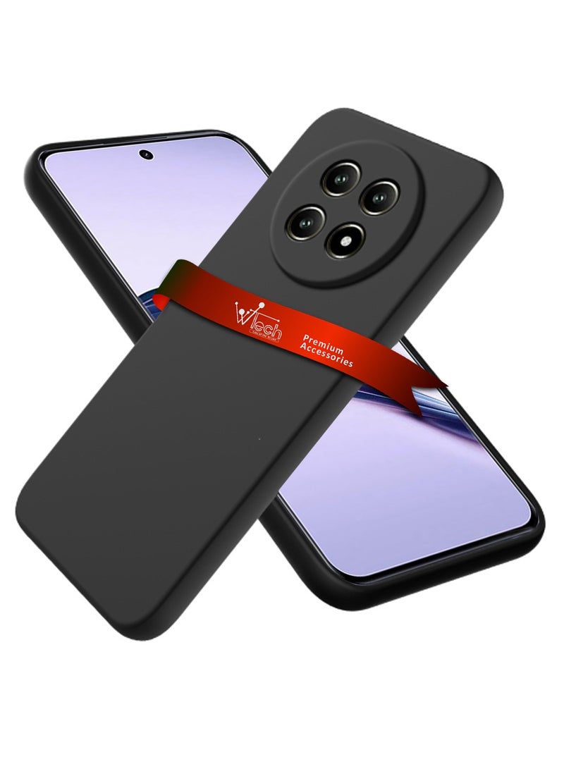 دبليو تيك ريلمي 13 برو / ريلمي 13 برو+ / ريلمي 13 برو بلس 5 جي 2024 غطاء حماية سائل ناعم من السيليكون - أسود - Image 1