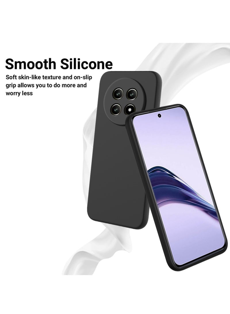 دبليو تيك ريلمي 13 برو / ريلمي 13 برو+ / ريلمي 13 برو بلس 5 جي 2024 غطاء حماية سائل ناعم من السيليكون - أسود - Image 4