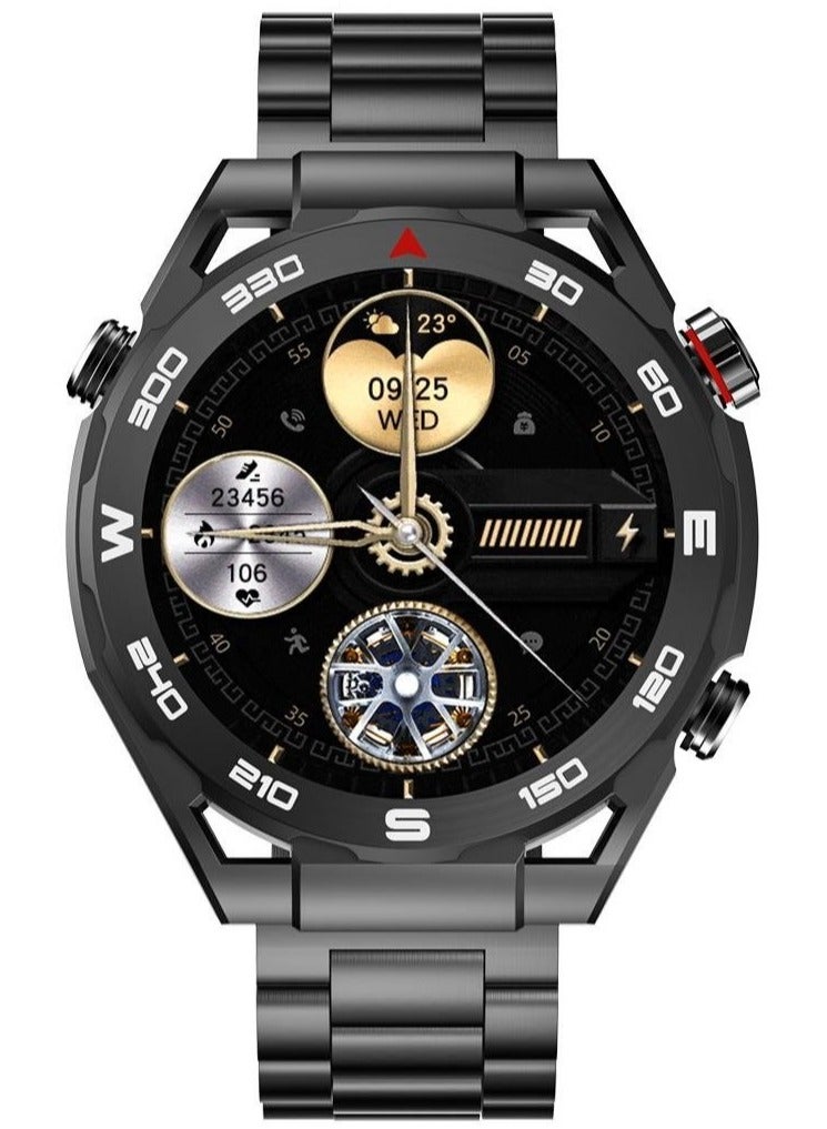 havit Smart Watch for Men - 1.43" AMOLED Full Touch Screen, Bluetooth Calling, IP68 Waterproof, Zinc Alloy Band, Heart Rate Monitoring, Sleep Tracking & Blood Oxygen Level, 120+ Sports Modes, Fitness Tracker, Wireless Charging, Smart Notifications - for Android & iOS (Black) - Image 2