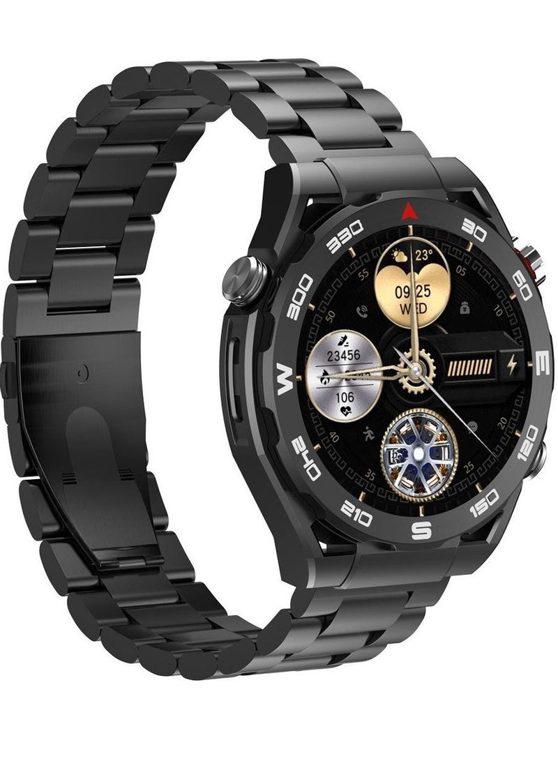 havit Smart Watch for Men - 1.43" AMOLED Full Touch Screen, Bluetooth Calling, IP68 Waterproof, Zinc Alloy Band, Heart Rate Monitoring, Sleep Tracking & Blood Oxygen Level, 120+ Sports Modes, Fitness Tracker, Wireless Charging, Smart Notifications - for Android & iOS (Black) - Image 3