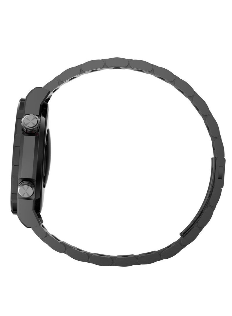 havit Smart Watch for Men - 1.43" AMOLED Full Touch Screen, Bluetooth Calling, IP68 Waterproof, Zinc Alloy Band, Heart Rate Monitoring, Sleep Tracking & Blood Oxygen Level, 120+ Sports Modes, Fitness Tracker, Wireless Charging, Smart Notifications - for Android & iOS (Black) - Image 4