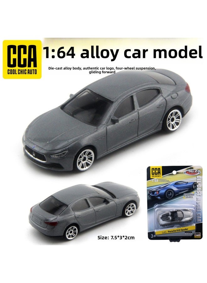 RC Car - Diecast Alloy Car Model - 04 maserati ghibli gray - 1:64 Scale Mini Car, Tomica Tomy, Collectible Toy, Metal Vehicle, Birthday Gift, Car Lover Model - Image 1