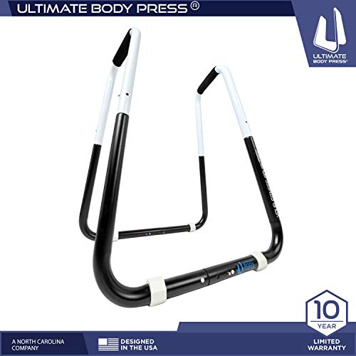 Ultimate Body Press Dip Bar Fitness Station - Adjustable Width Folding Dip Stand with Angled Grips, Stable Leveling and Easy Storage - Image 2