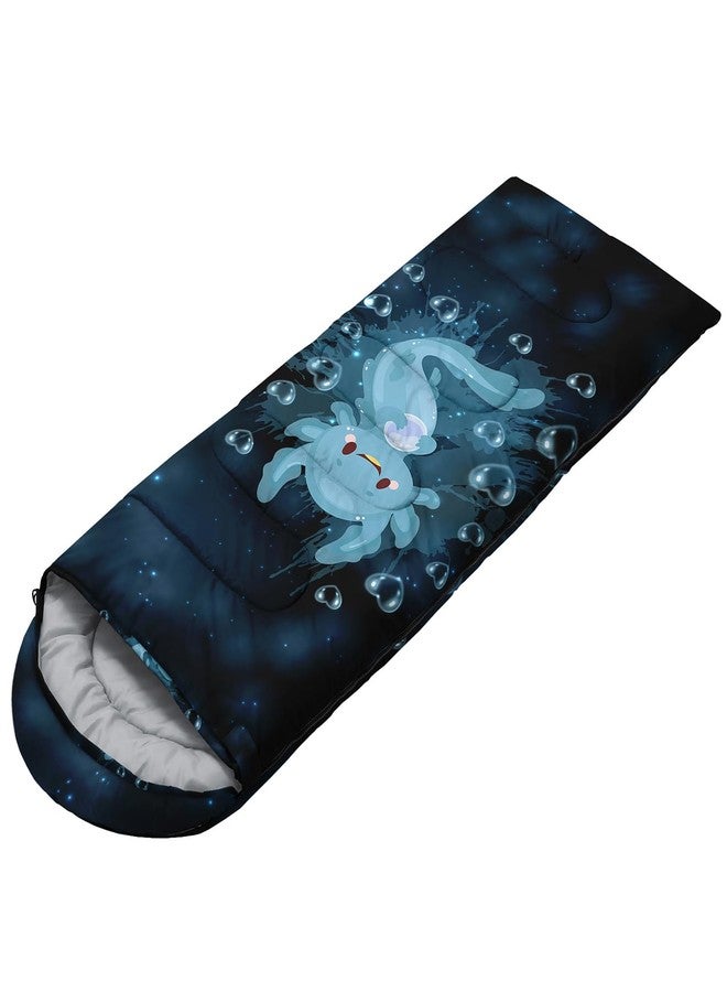 HOSIMA All-Season Blue Themed Dreamy Axolotl Kids Compact Sleeping Bag for Camping Essentials,0 Degree Sleeping Bags Suitable for Adults Outdoor Hiking. - Image 3