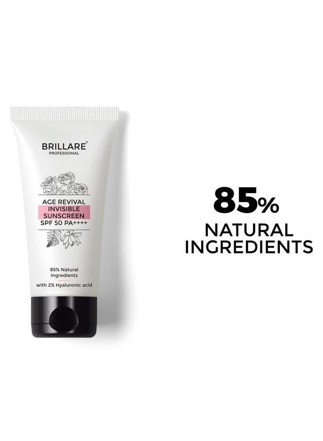 BRILLARE AGE REVIVAL INVISIBLE SUNSCREEN SPF 50 50GM - Image 4