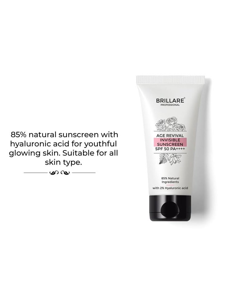 BRILLARE AGE REVIVAL INVISIBLE SUNSCREEN SPF 50 50GM - Image 2