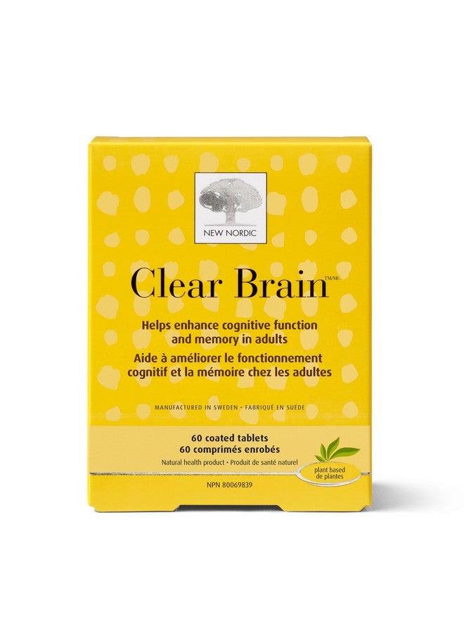 New Nordic Clear Brain Tablets, Supports Normal Cognitive Health and Memory, with Green Tea and Walnut, Swedish Made, 60 Count (Pack of 1) - Image 1
