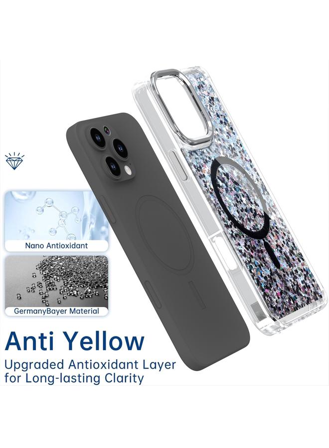Zaboon Case For iPhone 12 Pro Max Epoxy Glitter MagSafe Magnetic TPU Phone Case - Image 5