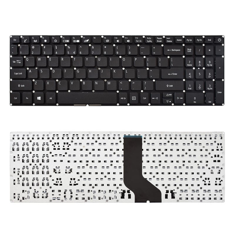 SUNMALL لوحة مفاتيح بديلة SUNMALL متوافقة مع Acer Aspire 3 A315-21 A315-31 A315-32 A315-33 A315-41 A315-51 A315-53 A315-54 Aspire 5 A515-51 A515-52 A715-71 A715-72G باللون الأسود بدون إضاءة خلفية - Image 1