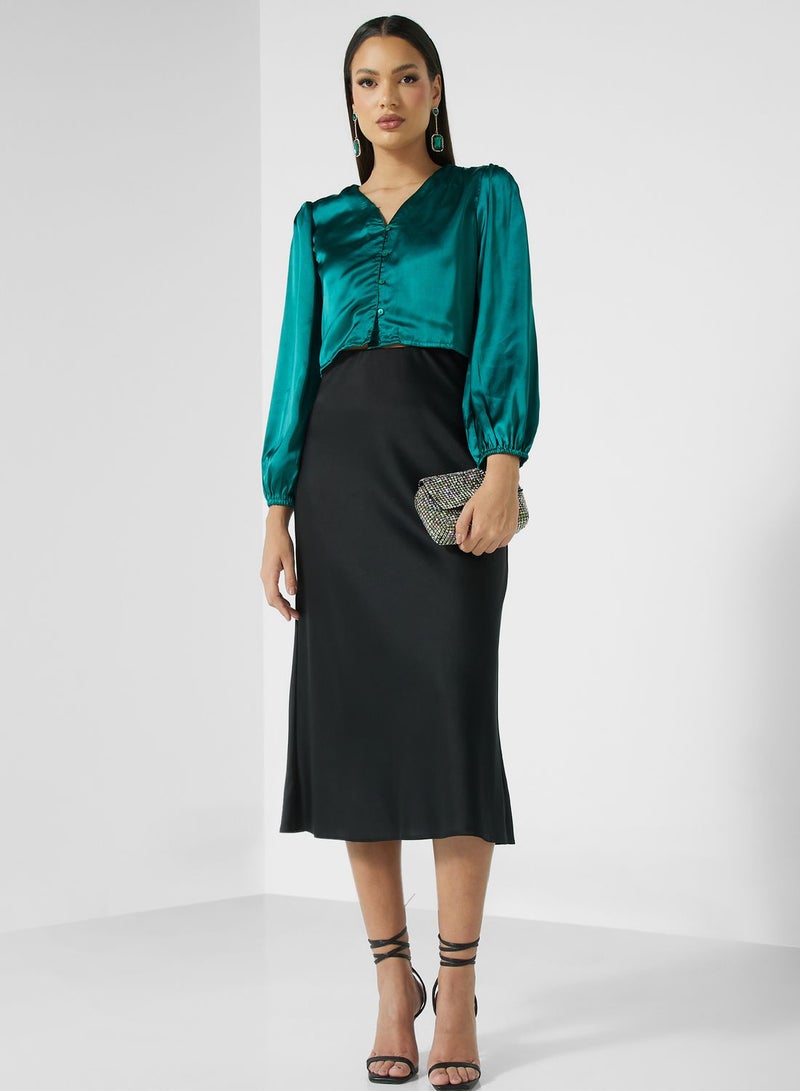 ELLA Puff Sleeve Bow Tie Top - Image 4
