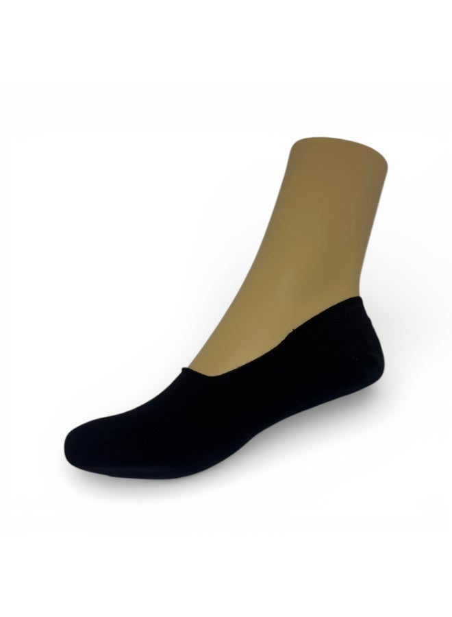 Aurleon Stay On Invisible Cotton No Show Socks with Silicone Grip –Flat Seam Toe –  Made in Turkey - Image 2