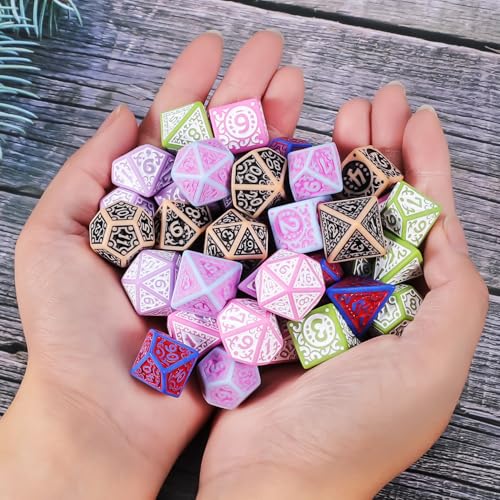 CiaraQ Polyhedral Dice Set DND Role Playing Dice for Dungeons and Dragons RPG Table Games MultiColor 42pcs - Image 5