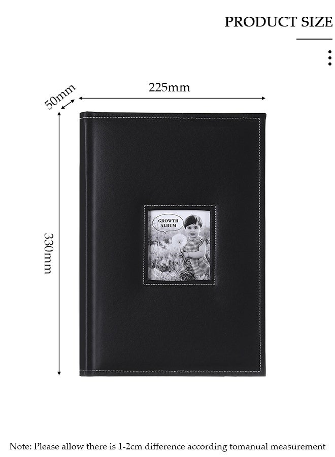 DUNISO Photo Picture Album 6 Inches 300 Photos,Small Capacity Premium Leather Cover Wedding Family Photo Albums Holds 300 Horizontal Photos, Extra Large Picture Capacity Albums Photo Book for Family and Wedding - Image 2