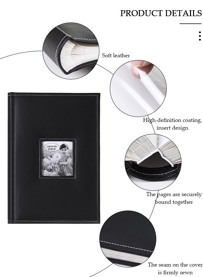 DUNISO Photo Picture Album 6 Inches 300 Photos,Small Capacity Premium Leather Cover Wedding Family Photo Albums Holds 300 Horizontal Photos, Extra Large Picture Capacity Albums Photo Book for Family and Wedding - Image 3