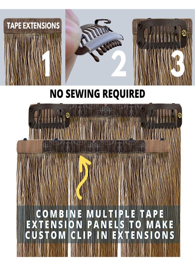 Big Kizzy DIY Clip In Hair Extensions Kit - Convert Tape In Human Hair Extensions into Custom Clip in Set - Snap Clips, No Sewing Required - Kizzy Clips (Black) by Big Kizzy - Image 3