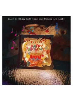 Y&D 3D Birthday Cards for Girl Gift, Music Warming LED Light Gift Greeting Card Mom Wife Sister Boy and Friends 1 Pack  - Image 3