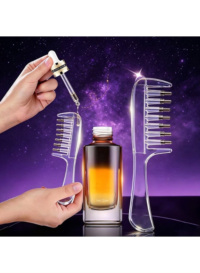 DubaiGallery Premium Hair Scalp Massage Comb Set for Women and Men, Gentle Detangling Brush with Wide Teeth, Comfortable Grip, Relaxing Scalp Care Tool for Wet or Dry Hair, Daily Styling and Hair Care Routine - Image 2