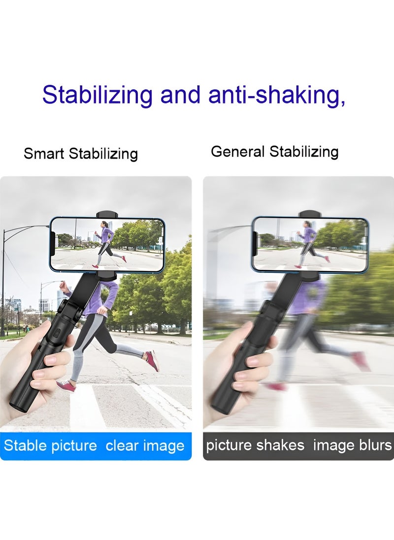 BORTONY - Gimbal Stabilizer for Smartphone with Extendable Selfie Stick Tripod Remote Control Auto Face 360° Rotation 1-Axis Phone Gimbal for Streaming Video Recording - Image 1
